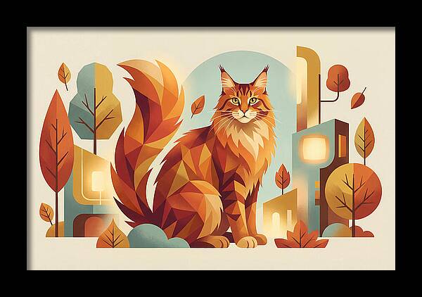 Maine Coon In Autumn Splendor