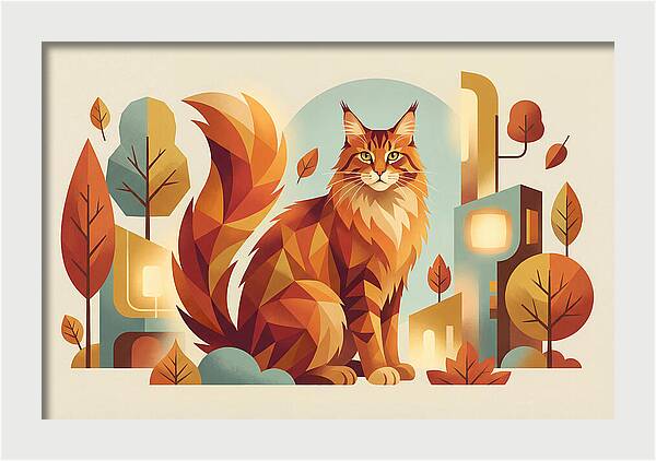 Maine Coon In Autumn Splendor