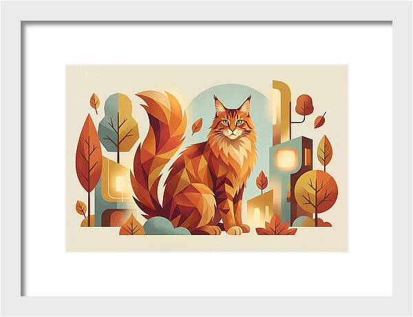 Maine Coon In Autumn Splendor