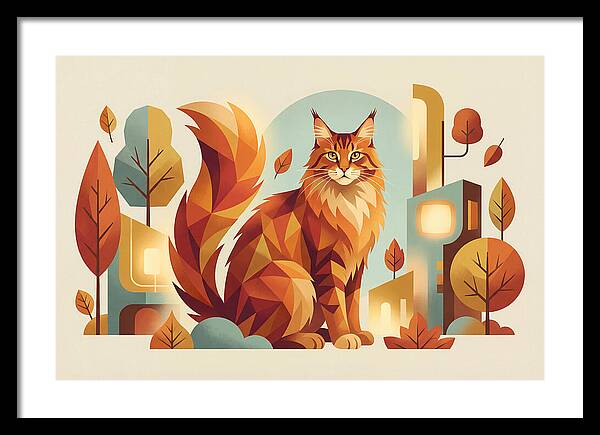 Maine Coon In Autumn Splendor