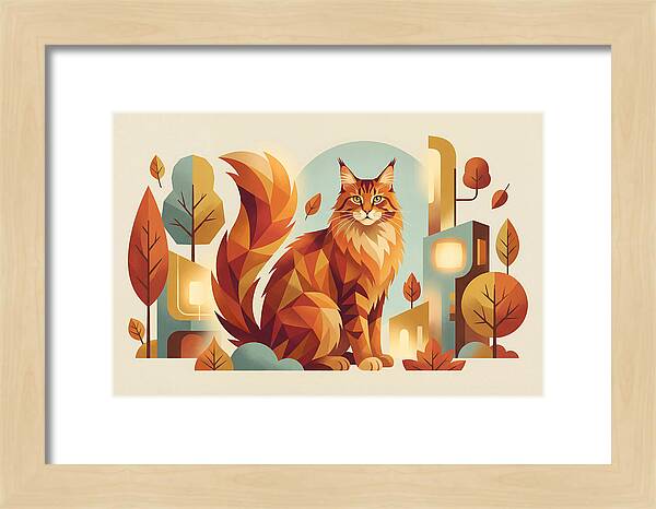 Maine Coon In Autumn Splendor