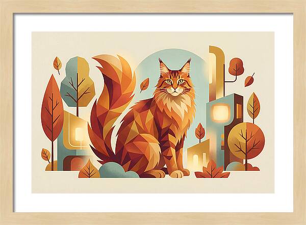 Maine Coon In Autumn Splendor
