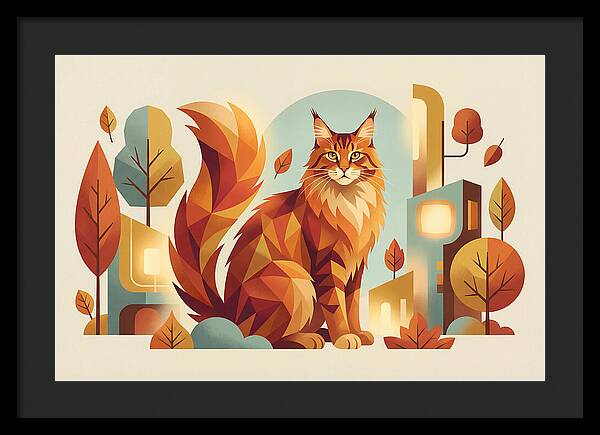 Maine Coon In Autumn Splendor