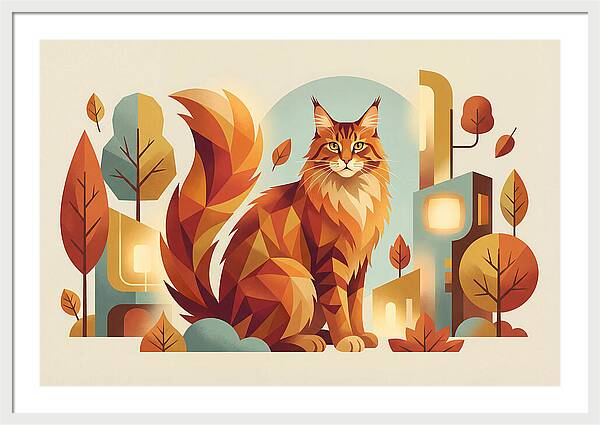 Maine Coon In Autumn Splendor