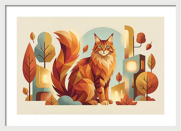 Maine Coon In Autumn Splendor