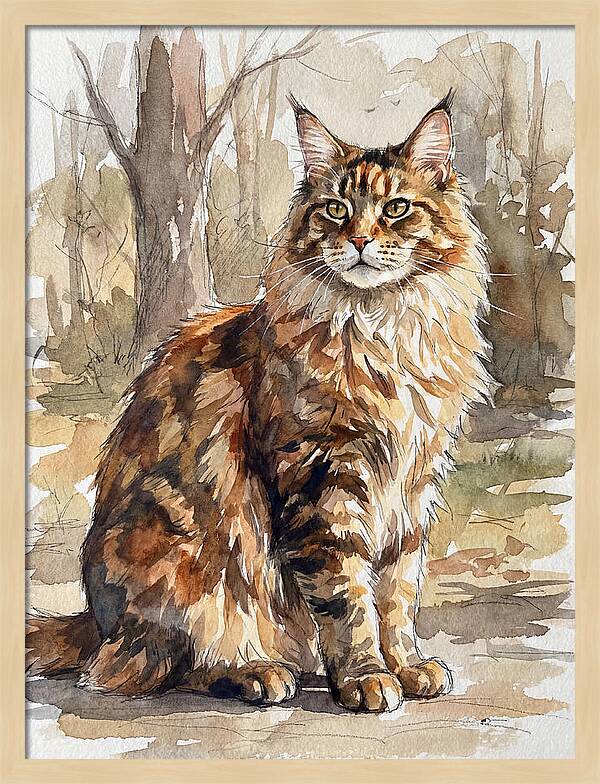 Maine Coon In Nature