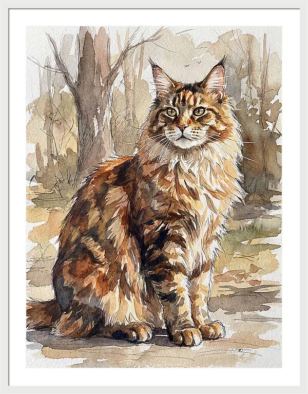 Maine Coon In Nature