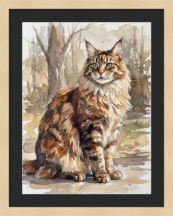 Maine Coon In Nature