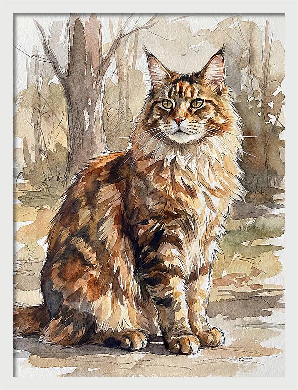 Maine Coon In Nature