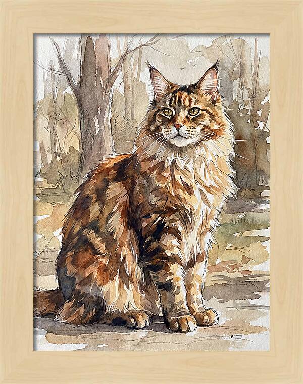 Maine Coon In Nature