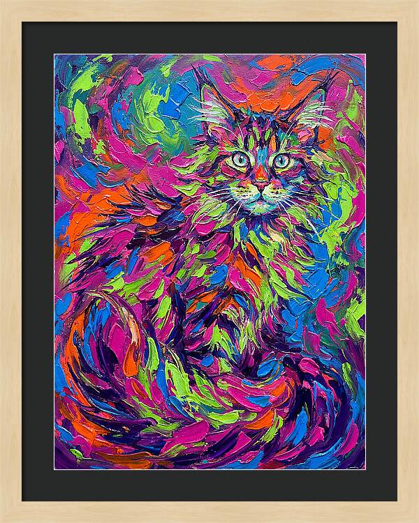 Maine Coon In Vibrant Colors