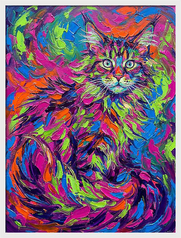 Maine Coon In Vibrant Colors