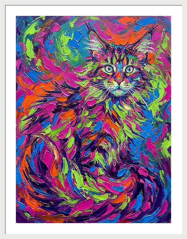 Maine Coon In Vibrant Colors