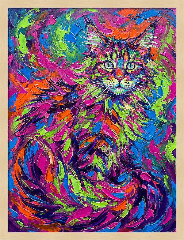 Maine Coon In Vibrant Colors