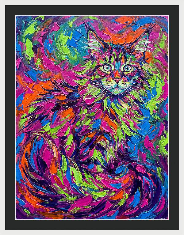 Maine Coon In Vibrant Colors