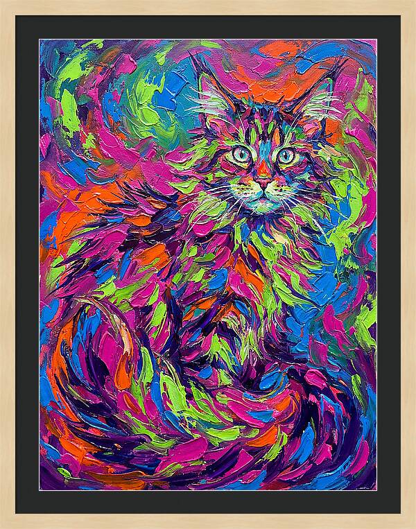 Maine Coon In Vibrant Colors