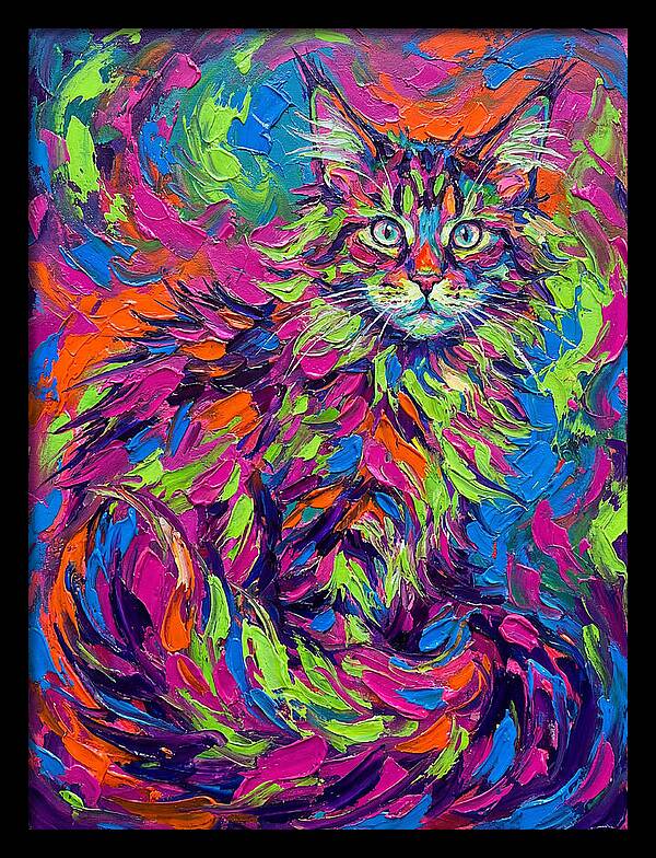 Maine Coon In Vibrant Colors