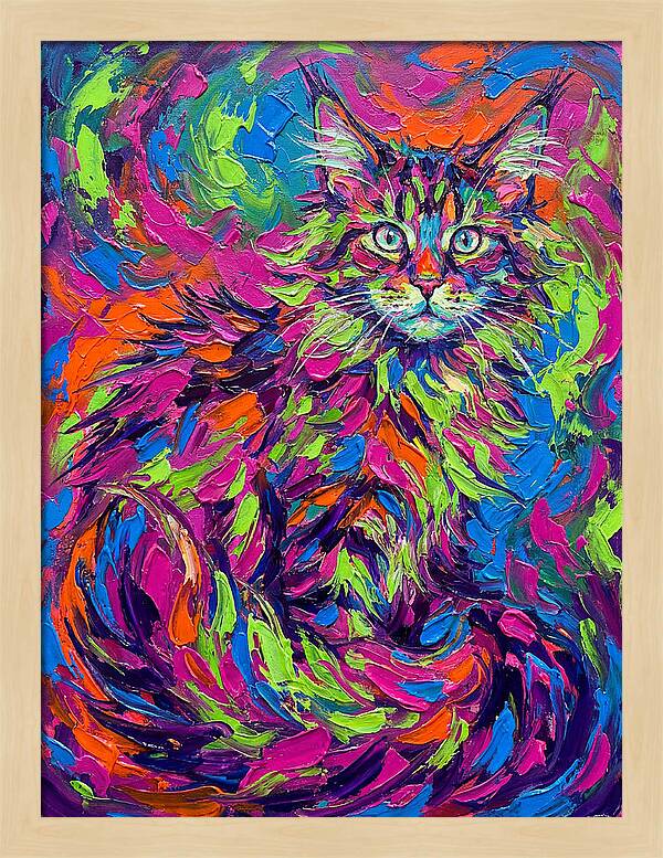 Maine Coon In Vibrant Colors