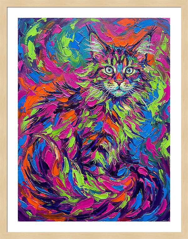 Maine Coon In Vibrant Colors