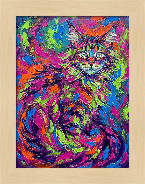 Maine Coon In Vibrant Colors