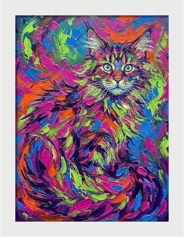 Maine Coon In Vibrant Colors