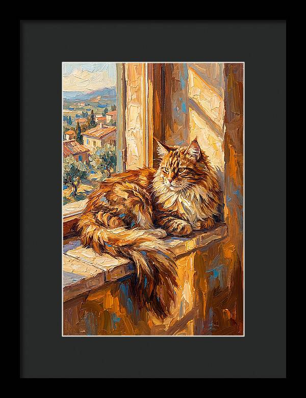 Maine Coon Relaxing By The Window