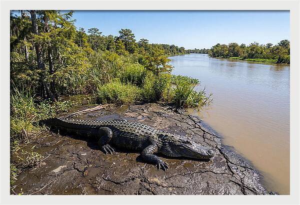 Majestic Alligator Under Sunlight
