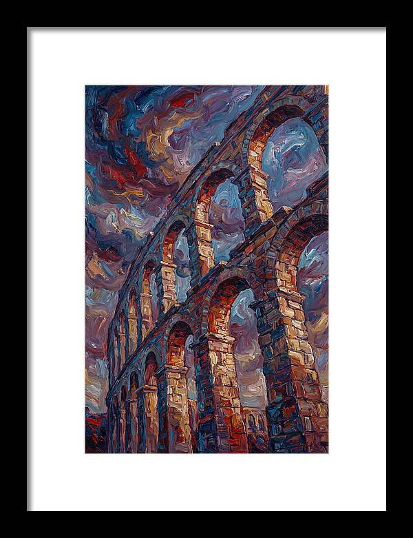 Majestic Aqueduct Beneath Stormy Skies