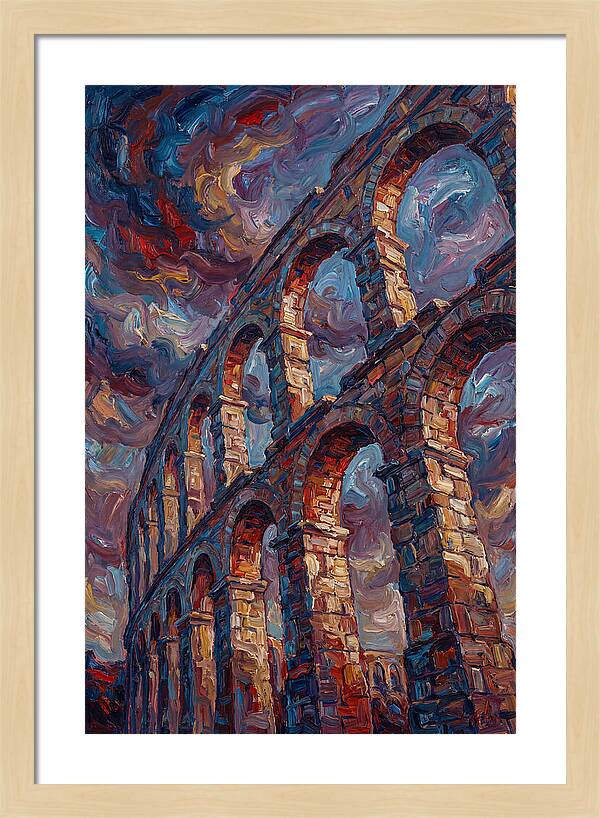 Majestic Aqueduct Beneath Stormy Skies