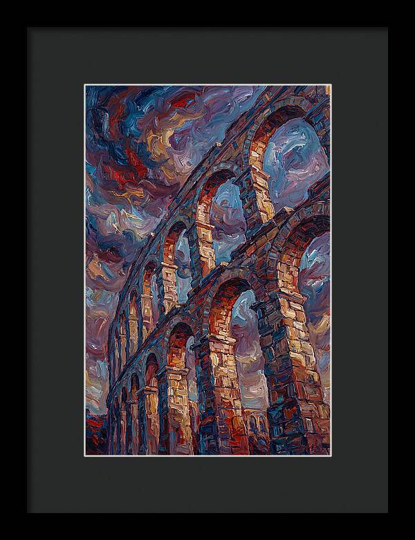 Majestic Aqueduct Beneath Stormy Skies