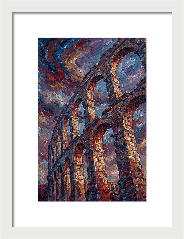 Majestic Aqueduct Beneath Stormy Skies