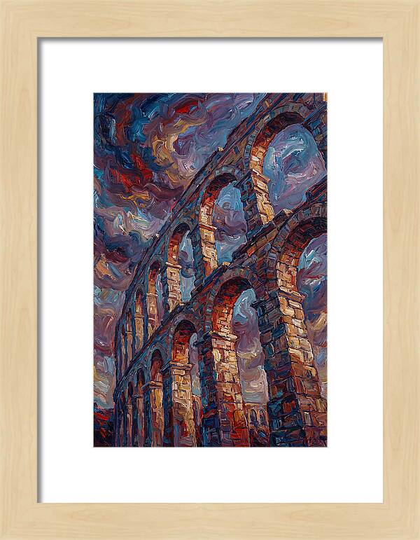 Majestic Aqueduct Beneath Stormy Skies