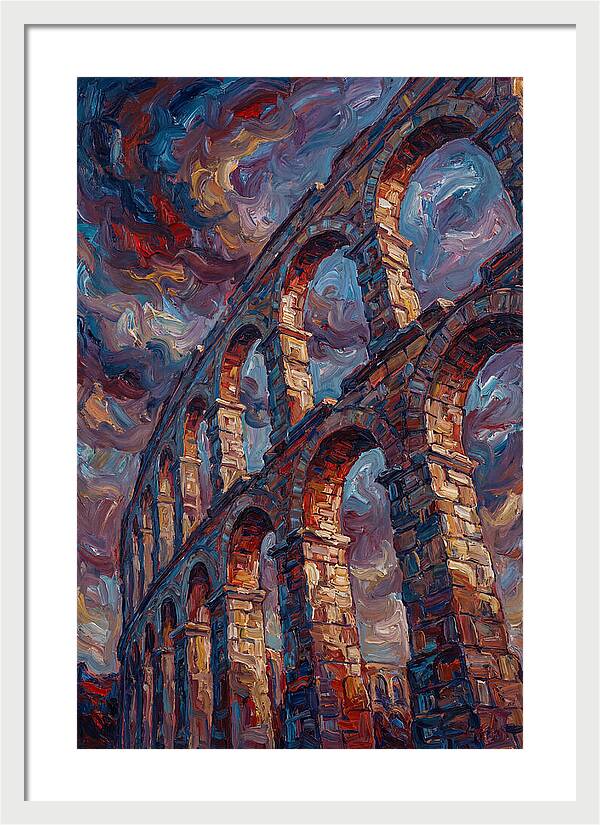 Majestic Aqueduct Beneath Stormy Skies