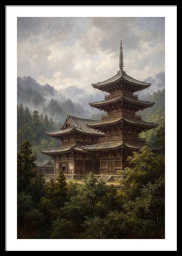 Majestic Asian Temple Amidst Nature