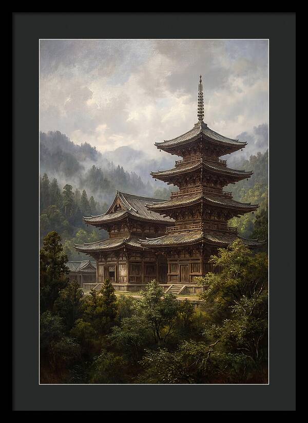 Majestic Asian Temple Amidst Nature