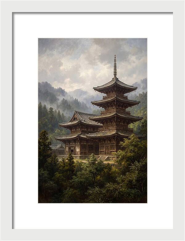 Majestic Asian Temple Amidst Nature