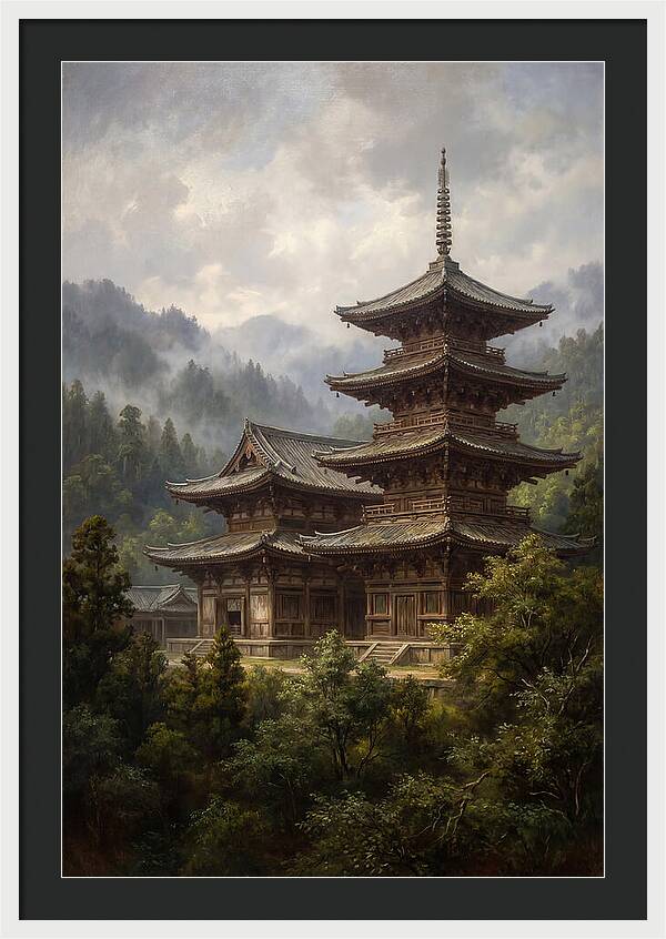 Majestic Asian Temple Amidst Nature