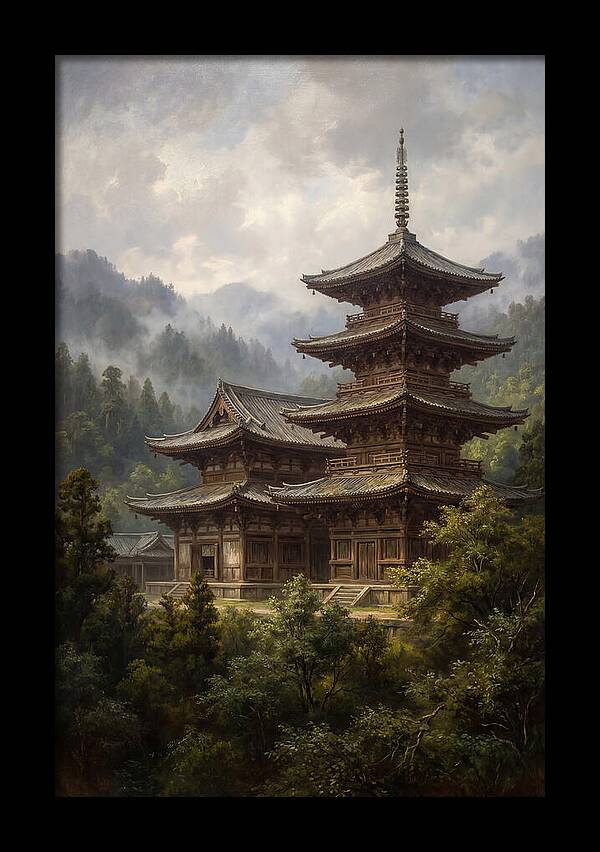 Majestic Asian Temple Amidst Nature