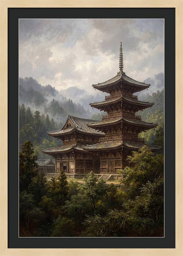 Majestic Asian Temple Amidst Nature