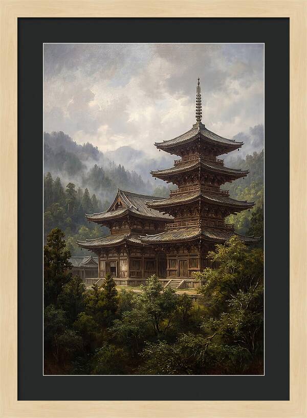 Majestic Asian Temple Amidst Nature