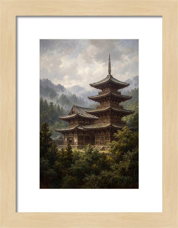 Majestic Asian Temple Amidst Nature