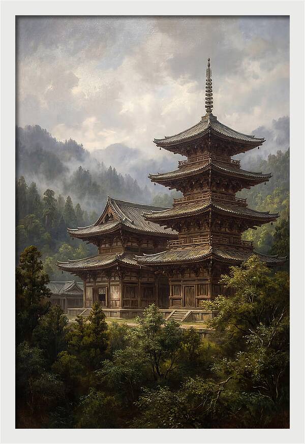 Majestic Asian Temple Amidst Nature