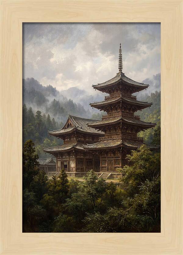 Majestic Asian Temple Amidst Nature