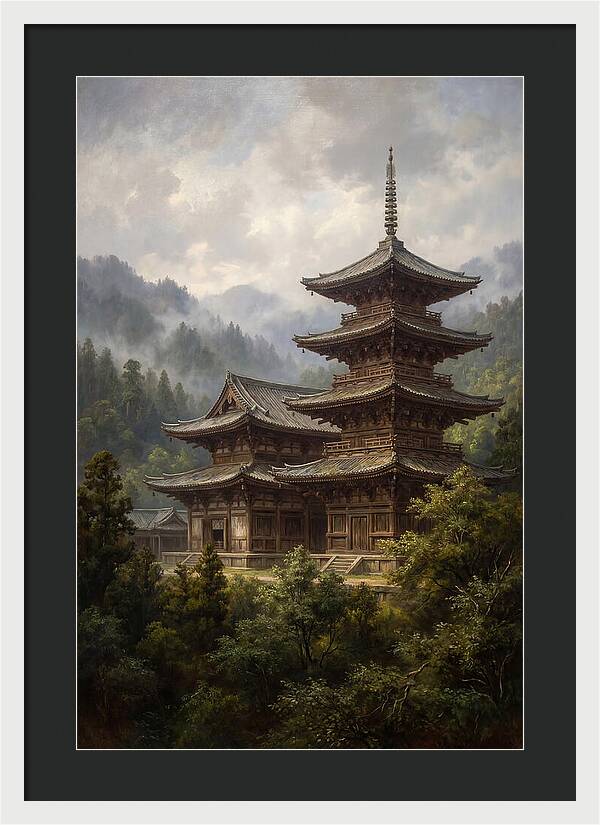Majestic Asian Temple Amidst Nature
