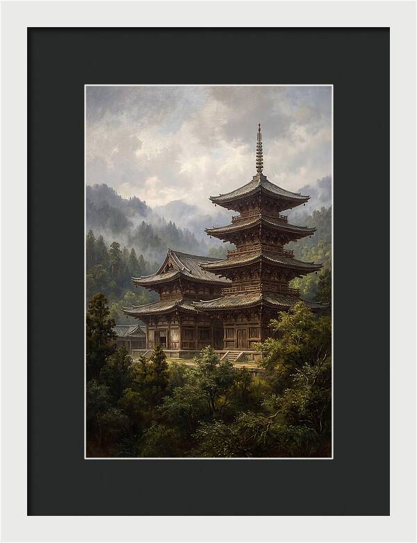 Majestic Asian Temple Amidst Nature