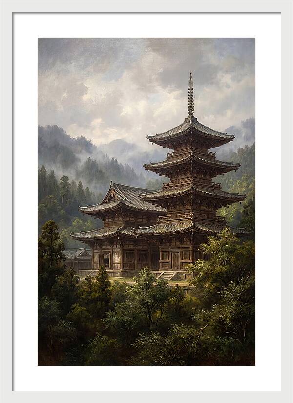 Majestic Asian Temple Amidst Nature