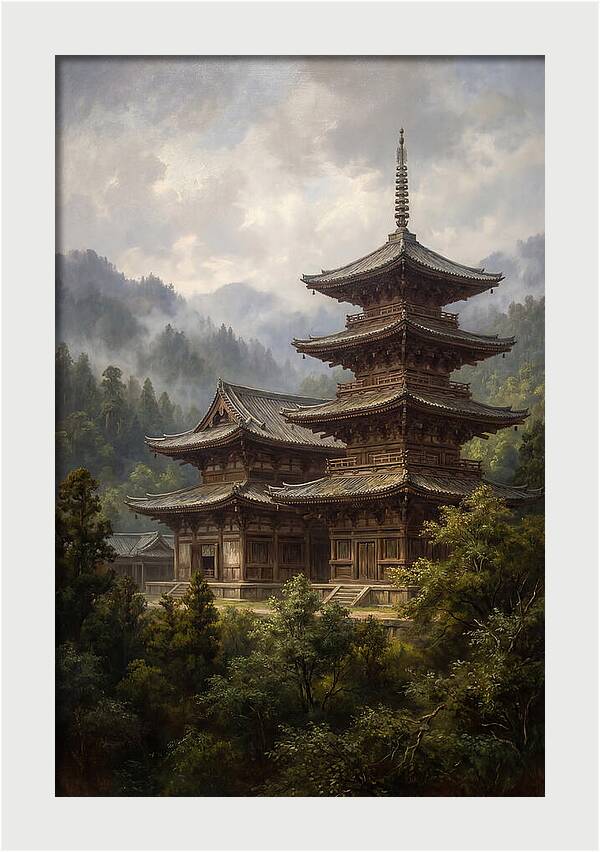 Majestic Asian Temple Amidst Nature