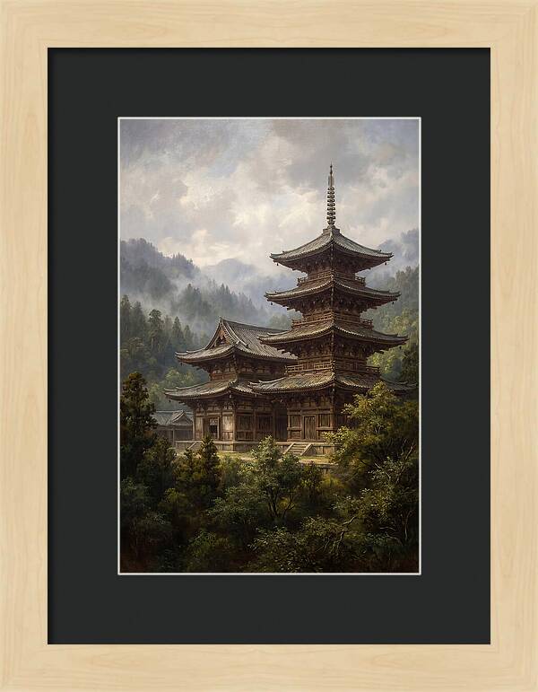 Majestic Asian Temple Amidst Nature