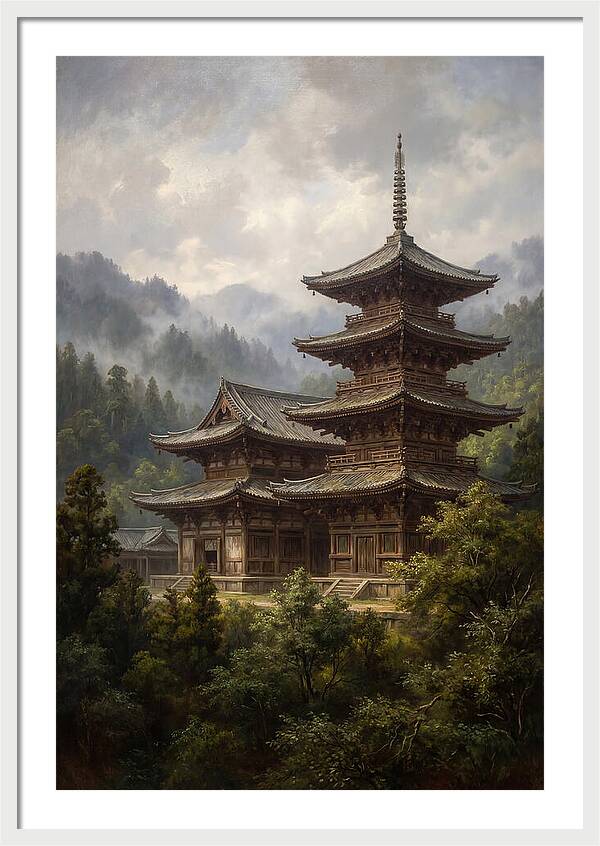 Majestic Asian Temple Amidst Nature