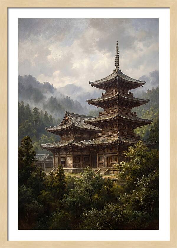 Majestic Asian Temple Amidst Nature